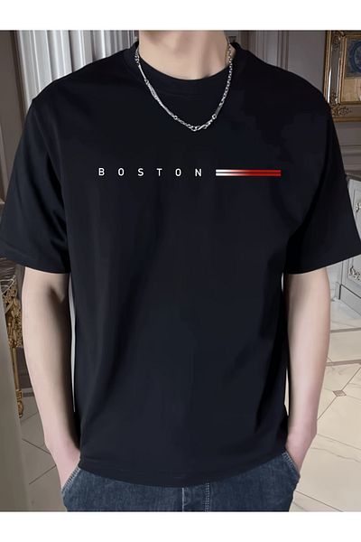 uyguntarz Koszulka z nadrukiem Boston Design Unisex