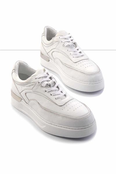 Bambi Ανδρικό Sneaker - Λευκό, Γνήσιο Δέρμα, Ε 01310112903