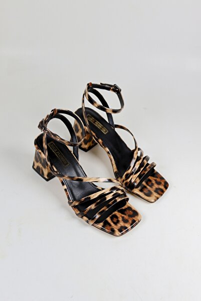 NiceDiffer Γυναικεία πέδιλα με λουράκι με χοντρό τακούνι