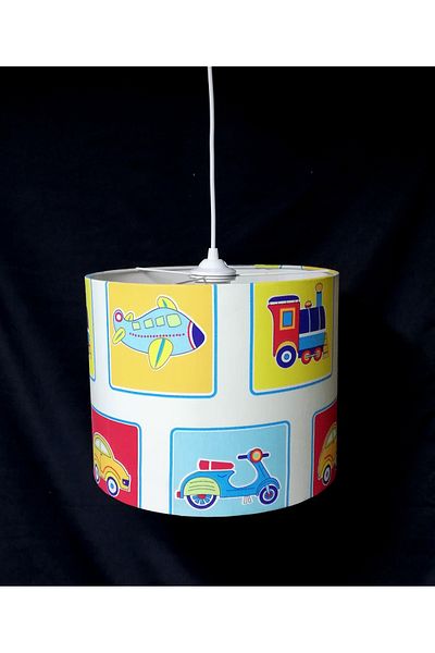 TEKAY AYDINLATMA Children's Room Chandeliers Fabric Covering 30Diameter