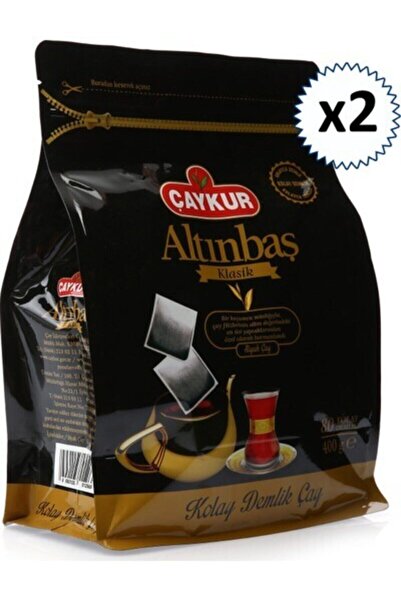 Çaykur Altınbaş Klasik Demlik Poşet Çay 80'li 400 gr X 2 Adet