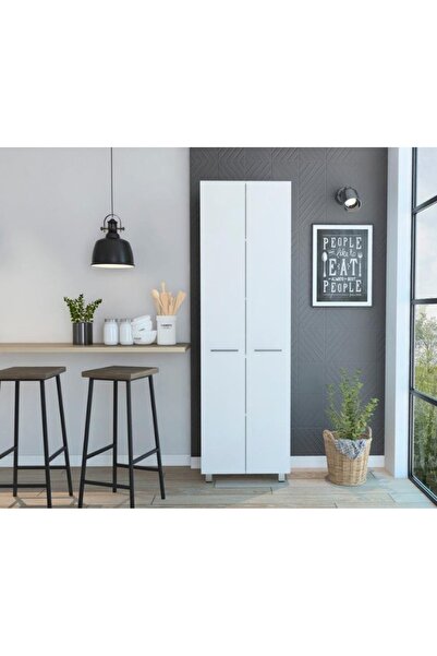 Tdesigno Sırma Çok Amaçlı Dolap,5 Raflı, 2 Kapaklı Mutfak Dolabı Kiler Dolabı...