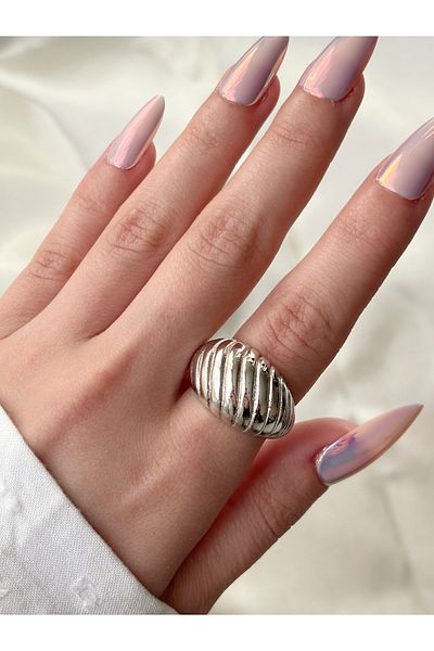 Eylülün Takısı Women's Silver Color Curved Ring