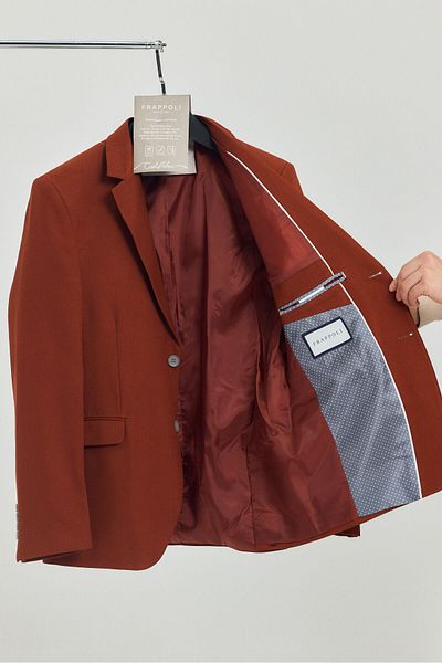 Frappoli Stefa Ανδρικό Tile Slim Fit Mono Collar Blazer (Plus Size - Oversize)
