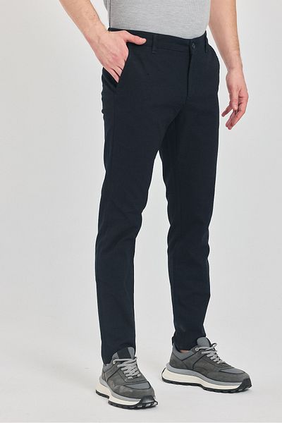 Frappoli Ανδρικό Pantalon με λεπτή εφαρμογή Ibiza Dark Navy Blue Cotton Lycra