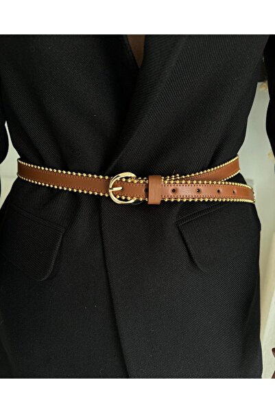 Tina İstanbul Μαύρισμα ζώνη - Χρυσή πόρπη και μεταλλική ένθεση