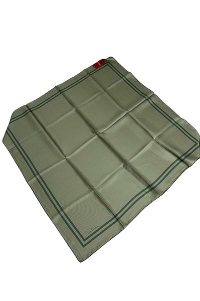 Pierre Cardin Eșarfă din mătase twill 05077 90 x 90 verde