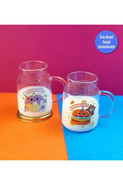 Gift Moda Kawaii Tasarımlı Cam Kupa