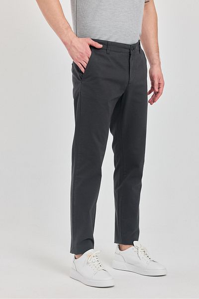 Frappoli Milano Ανδρικό Γκρι βαμβακερό Lycra Slim Fit Pantalon