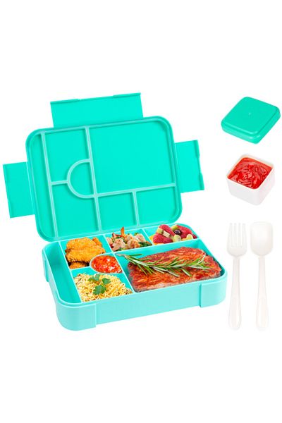 Choice 2 5 B-light Blue 1100ml Lunch Box Microwavable Bento Box Tritan Interlayer Leakproof Storage Box Her