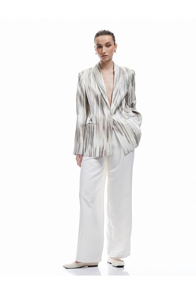 Koton Modal Fabric Blended Pleat Detailed Pocket Wide Leg Pants