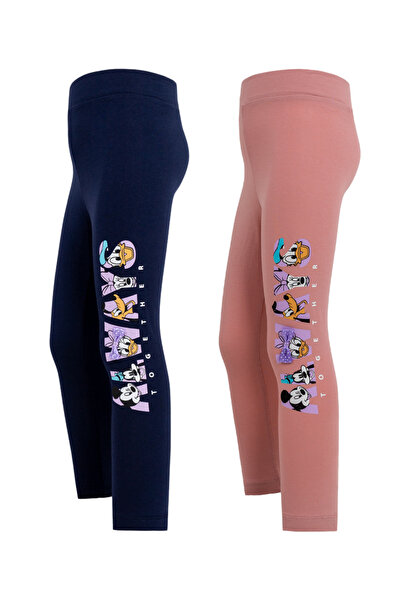 Timi Kids Дівчачі 2-х комплекти бавовняні лосини з рівним поясом і прямими штанинами з принтом