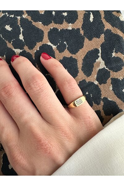 ringbox Dörtgen Taşlı Serçe Parmak Yüzüğü