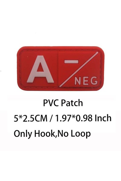 Choice27 شارة صغيرة حمراء 21-Red A NEG مع خطاف، شارات PVC لفصائل الدم A B AB ...