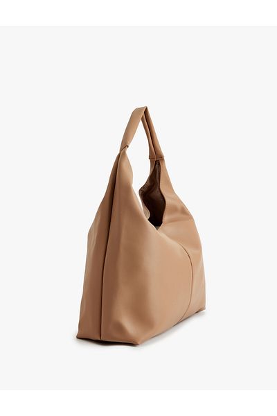 Koton Faux Leather Stitching Detailed Shopper Bag