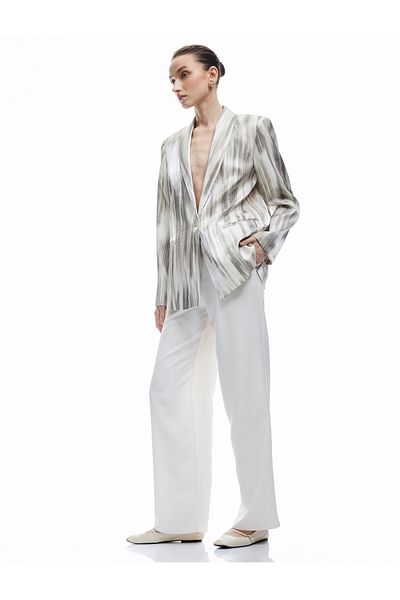 Koton Modal Fabric Blended Pleat Detailed Pocket Wide Leg Pants