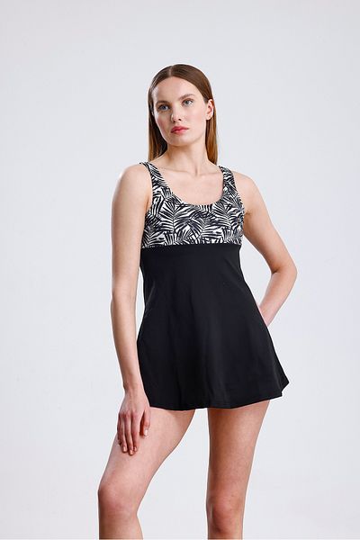 segiza Lycra Combined Shorts with Chest Pad Dress Swimsuit Women's Swimsuit Black / Sea / Shorts