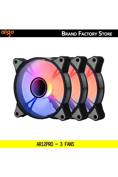 Choice مجموعة مراوح A-RGB باللون الأبيض والأسود Aigo Ar12pro مروحة هيكل الكمبيوتر Ventoinha Pc 120 مم RGB مروحة 4 سنون PWM وحدة المعالجة المركزية C