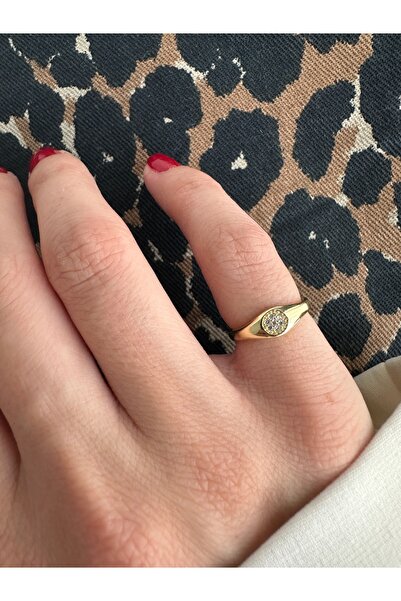 ringbox Yuvarlak Taşlı Serçe Parmak Yüzüğü