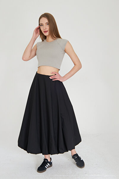 SevdeUgur Women's Black Balloon Skirt - Sevde Ugur
