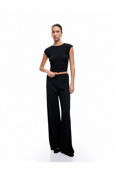 Koton Bürümcük Fabric Straight Wide Leg Trousers