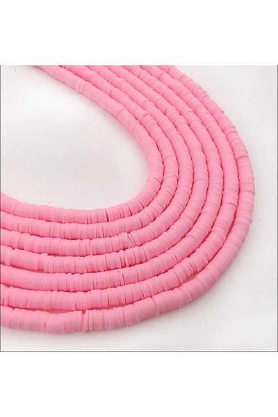 yiğit aksesuar 5 Strand of Pink Fimo Beads Necklace Wristband Phone Accessories Jewelry Supplies