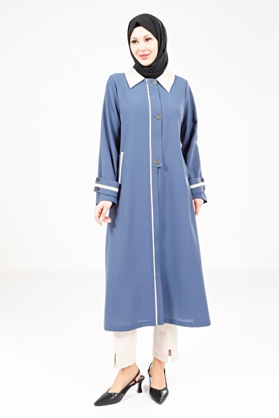Beyza Индигова рокля с яка Модел: 9354