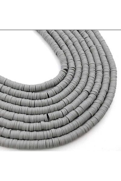 yiğit aksesuar 5 Strand of Grey Fimo Beads Necklace Wristband Phone Accessories Jewelry Supplies