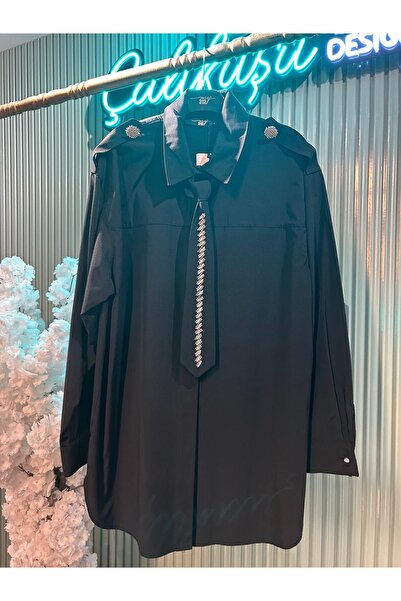 my312 TAŞ DETAYLI KRAVATLI GÖMLEK