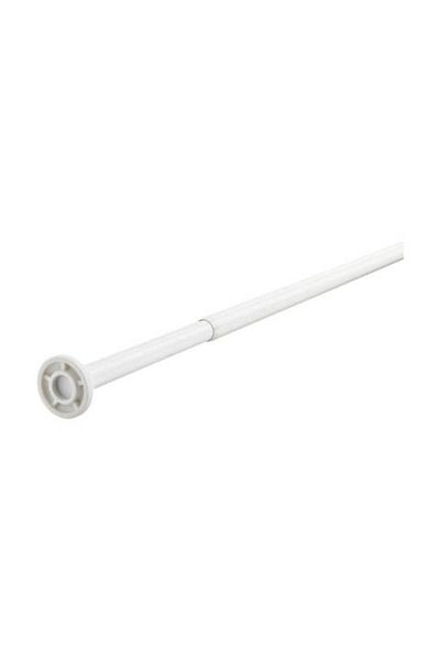 Zethome Σωλήνας κουρτινών μπάνιου 160cm-260cm Λευκός σωλήνας κουρτινών μπάνιου Μεταλλικός ιμάντας κουρτινών