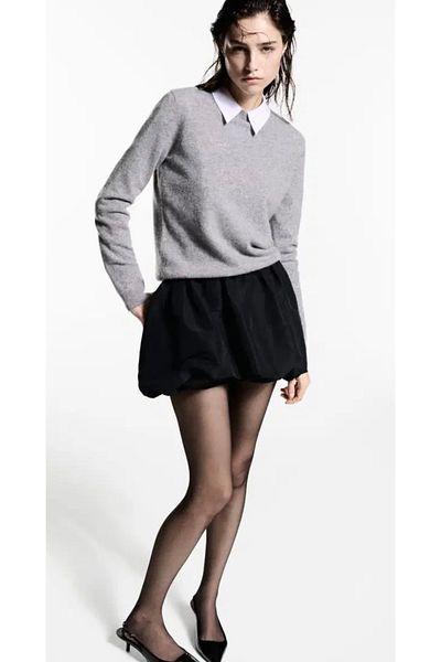 VENÜS MODA by Pınar Black Balloon Skirt Black Miniskirt