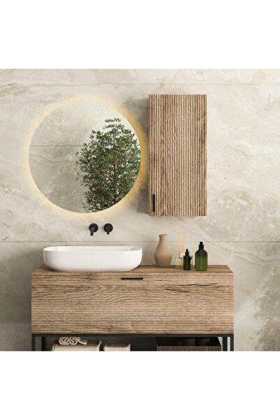 Wallover Design Kablosuz Pilli Ledli 35×35 Cm 4mm Kalite Berrak Yuvarlak Ultr...