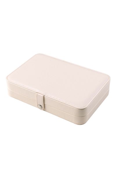Choice One Size Beige Double Layer Jewelry Jewelry Ring Necklace Storage Box Jewelry Box