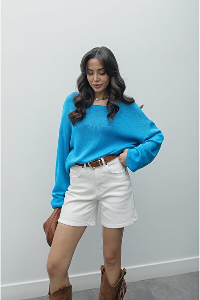 Havoş Ecru Fit Denim Shorts