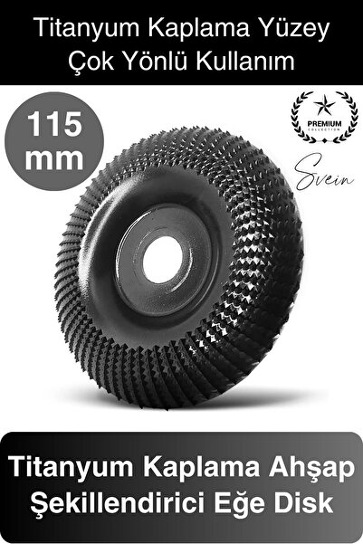 Svein Titanyum 115 mm Törpüleme Oyma Eğe Diski Ahşap Taşlama Makine Uyumlu Kesici Oyuk Açma Testeresi
