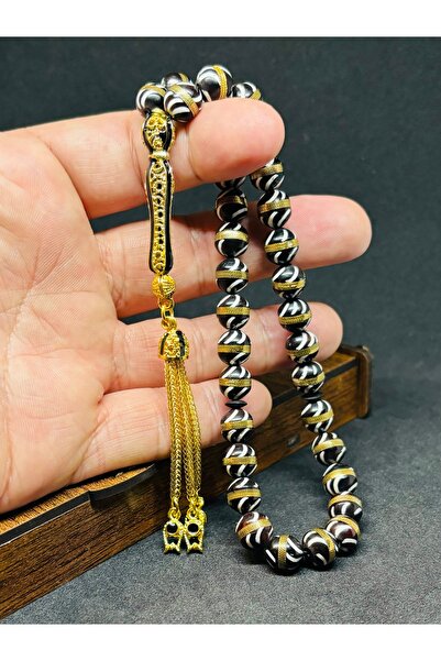 SanGümüş Usta Işi Bronz Sarmal Kuka Tesbih 10 Mm Küre Kesim
