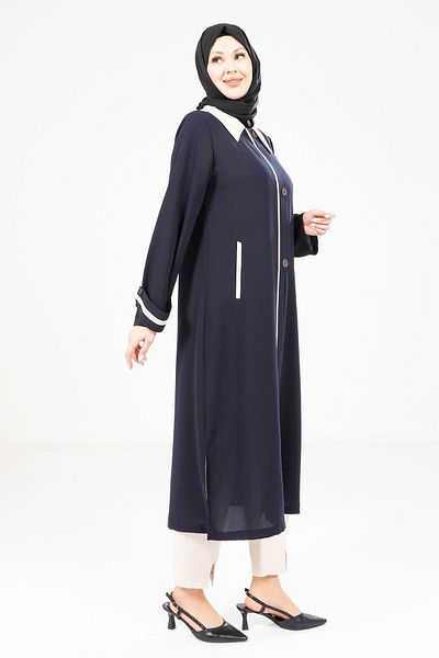 Beyza Navy Blue Wear - Collared 9354