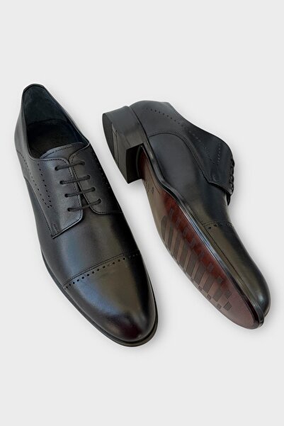 Liger Men's Lace-Up Genuine Leather Shoes Black