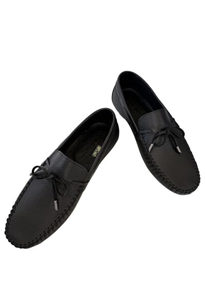 Liger Ανδρικά παπούτσια Floater Rok από γνήσιο δέρμα ΜΑΥΡΟ