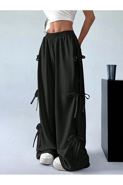 Touz Moda Φαρδύ παντελόνι με λεπτομέρεια φιόγκου