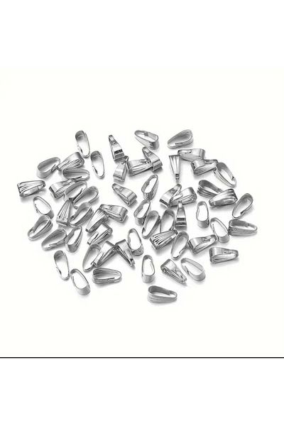yiğit aksesuar Clamp Clamp Silver Necklace Top (200 Pieces)