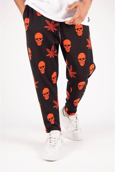 SUPERBLUE Men's Figure Patterned Elastic Smoked Baguette Trousers