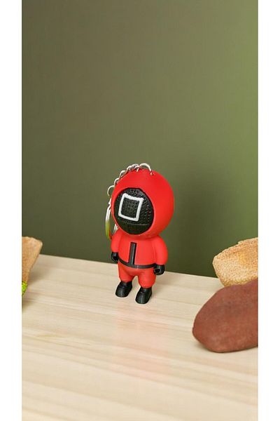 Vaiflagy Store Squid Game Square Soldier Keychain Gift (1 Soldier)