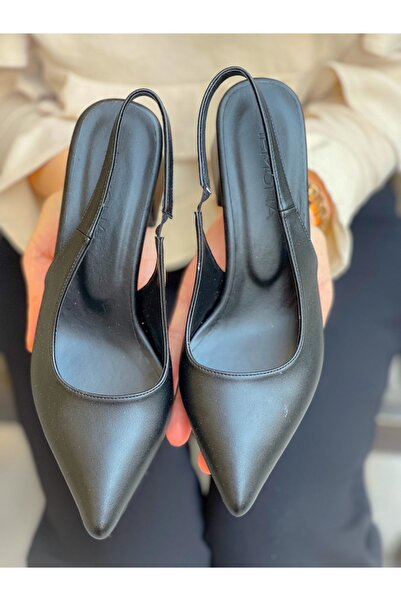 irmona MARIA PANTOFI SANDALE CU TAC CU PIELE NEGRA