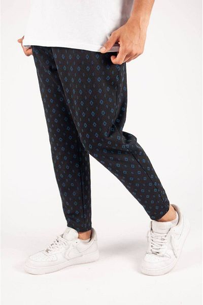 SUPERBLUE Ανδρικό παντελόνι μπαγκέτας με στάμπα casual navy