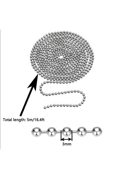 yiğit aksesuar 5 Meters 3 mm Silver Metal Chain Jewelry Material
