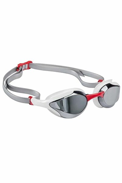 Mad Wave Gray Red Mirrored Swimming Race Glasses