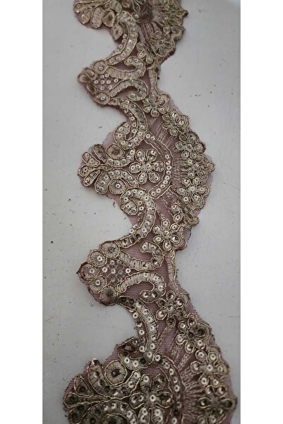 BERKE TUHAFIYE AKSESUAR عرض 1 متر 11 سم ترتر مطرز جبر فرنسي بنمط عثماني