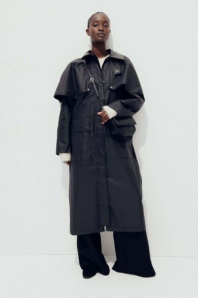 H&M Waxed cotton coat