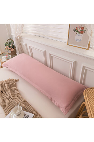 Choice غطاء وسادة مزدوج طويل من قطعة واحدة بلون أحمر 48×150 سم، غطاء وسادة مم...